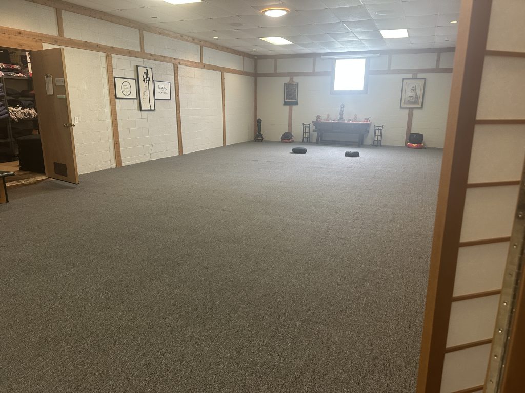 The large open meditation room at Windsong Innerspace
